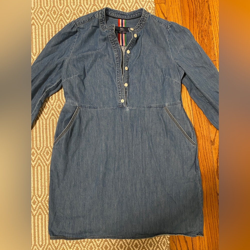 Boden denim mini-dress tunic